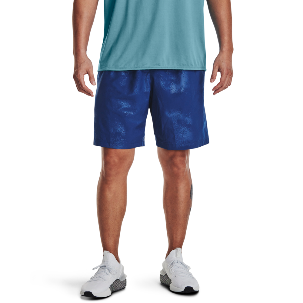 Under Armour Men's Woven Emboss Shorts-Blue